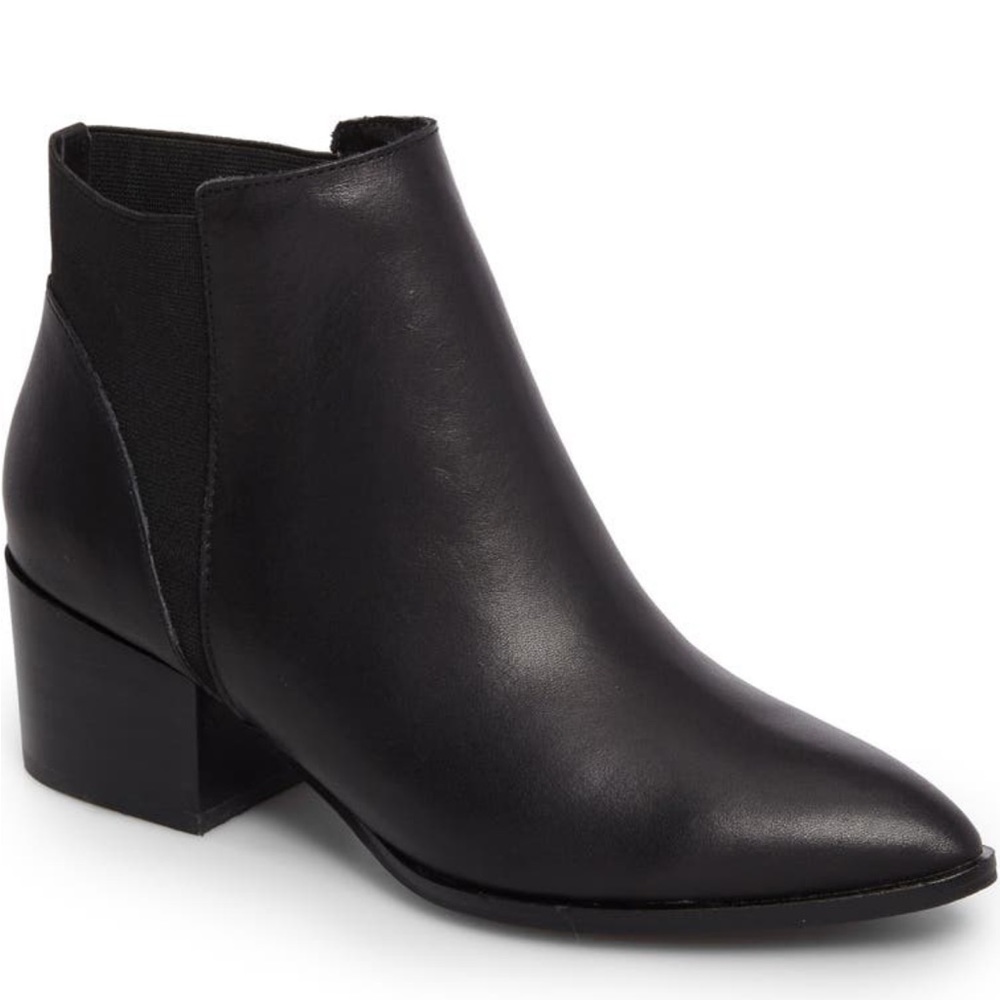 Chinese Laundry Finn Bootie | Black Pointed Toe Ankle Booties - 8